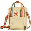 Torba naramienna Fjällräven Kånken Rainbow Sling beżowy Light Oak-Rainbow Pattern