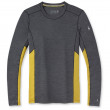 Męska koszulka Smartwool Merino Sport 150 Long Sleeve Crew szary/żółty CharcoalHeatherGoldenOlive