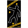 Ręcznik szybkoschnący Towee Crime Scene 80x160 cm czarny/żółty CrimeScene