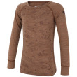 T-shirt dziecięcy Zulu Merino Woody 160 Long brązowy brown