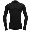 Męska koszulka Devold Lauparen Merino 190 Zip Neck Man czarny Black