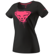 Koszulka damska Dynafit Graphic Co W S/S Tee 2021 czarny/różówy BlackOut/Stencil