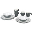 Zestaw naczyń Bo-Camp Tableware Two tone - 16ks szary Grey