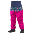 Spodnie dla maluchów z polaru Unuo Wzór softshell różowy