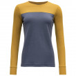 Damska koszulka Devold Norang Woman Shirt szary/żółty Arrowwood/Vintage