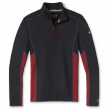 Męska bluza Smartwool M Merino Sport 150 Long Sleeve 1/4 Zip czarny/czerwony TibetanRedHeatherBlack