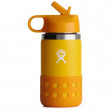 Butelka dla dziecka Hydro Flask Kids Wide Mouth 12 oz Straw Lid/Boot pomarańczowy CANARY