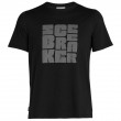 Koszulka męska Icebreaker Central SS Tee Type Stack czarny Black