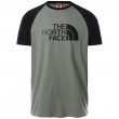 Koszulka męska The North Face M S/S Raglan Easy Tee szary/zielony AgaveGreen
