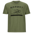 Koszulka męska Marmot Marmot Republic Tee SS zielony OliveHeather