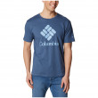 Koszulka męska Columbia Pacific Crossing™ II Graphic SS Tee niebieski Dk Mountain, CSC Stacked Logo Graphic