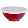 Miska z pokrywką Bo-Camp Bowl Melamine Lid Small czerwony Red/White