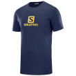 Koszulka męska Salomon Coton Logo Ss Tee M (2019) niebieski/żółty Nightish