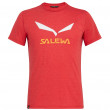 Koszulka męska Salewa Solidlogo Dri-Rel M S/S Tee czerwony 1806 tango red melange