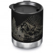 Kubek termiczny Klean Kanteen Camp Mug 12oz - 355 ml czarny/biały Matte Black w/Mountain Graphic