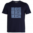 Koszulka męska Icebreaker Central SS Tee Type Stack ciemnoniebieski MidnightNavy