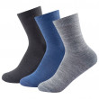 Skarpetki Devold Daily Light Sock 3PK czarny/niebieski IndigoMix