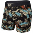 Bokserki Saxx Ultra Boxer Brief Fly czarny/beżowy BlackMountainscape