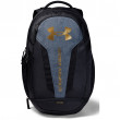 Plecak Under Armour Hustle 5.0 Backpack czarny/niebieski Black/BlackMediumHeather/MetallicGoldLuster