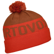 Czapka Ortovox Bobble Knit Beanie pomarańczowy Hot Orange