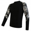 Męska koszulka Sensor Merino Impress dł.r. czarny Black/Camo