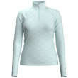 Damska koszulka Smartwool W Classic Thermal Merino BL 1/4 ZB 2022 jasnoniebieski bleached aqua heather