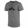 Koszulka męska Warg Merino Mountain 165 Short zarys GrayMelange