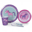 Zestaw naczyń Kampa Childrens tableware set fioletowy Unicorns