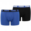 Męskie bokserki Puma Basic Boxer 2P niebieski/czarny Blue
