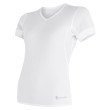 Damska koszulka Sensor Coolmax Air V-neck biały White