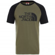 Koszulka męska The North Face M S/S Raglan Easy Tee zielony/czarny EuBurntOliveGreen