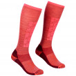 Damskie podkolanówki Ortovox W's Ski Compression Long Socks czerwony Blush
