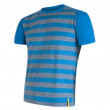 Męska koszulka Sensor Merino Wool Active kr.r. niebieski/szary BlueStripes