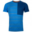 Męska koszulka Ortovox 185 Rock'N'Wool Short Sleeve niebieski JustBlue