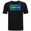 Koszulka męska Under Armour Team Issue Wordmark SS czarny/niebieski Black//BlueCircuit