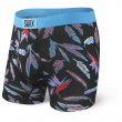 Bokserki Saxx Ultra Boxer Brief Fly czarny/niebieski BlueBirdsOfParadise