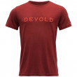 Koszulka męska Devold Logo Man Tee czerwony Syrah