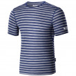 Koszulka męska Zulu Merino 160 Short Stripes niebieski/szary narrow stripes blue-grey/navy