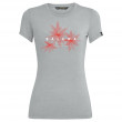 Koszulka damska Salewa Lines Graphic Dry W T-Shirt. szary/czerwony Heather Grey Melange/Flowers