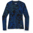 Damska koszulka Smartwool W Classic Thermal Merino BL Pattern CB niebieski/czarny blueberry hill marble