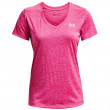Damska koszulka Under Armour Tech SSV - Solid 2023 różowy Electro Pink / Halo Gray / Metallic Silver