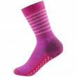 Skarpety damskie Devold Multi Medium Sock No-Slip różowy  Fuchsia stripe