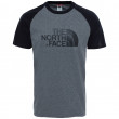 Koszulka męska The North Face M S/S Raglan Easy Tee szary/czarny Tnfmedixgreyheather(Std)