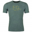 Męska koszulka Ortovox 120 Cool Tec Mtn Logo Ts M zielony/niebieski Dark Pacific Blend