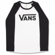 Koszulka damska Vans Drop V Ls Raglan-B biały/czarny White