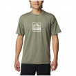 Koszulka męska Columbia Tech Trail™ Front Graphic SS Tee zielony/biały Stone Green Hthr, Tested Tough PDX Grx