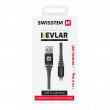 Kabel do ładowania i przesyłania danych Swissten Kevlar USB/Lightning 1,5 m