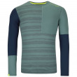 Męska koszulka Ortovox 185 Rock'N'Wool Long Sleeve M szary/niebieski arctic grey