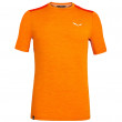 Koszulka męska Salewa Pedroc Hybrid 2 Dry M S/S Tee pomarańczowy DawnMelange