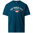 Koszulka męska The North Face M S/S Tee Varsity Graphic niebieski MIDNIGHT PETROL